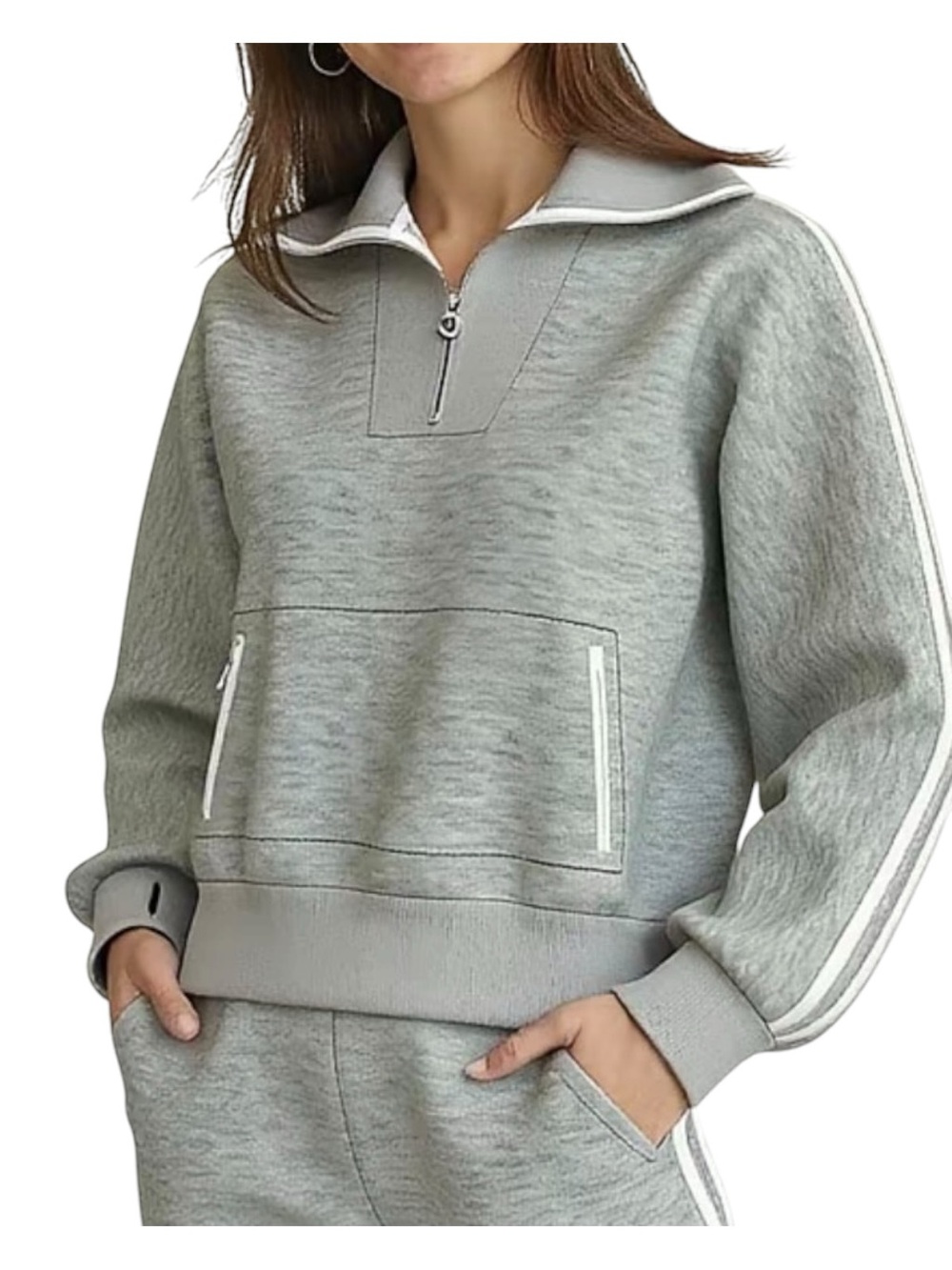 Vonga Signature Quarter Zip Double Knit Pullover